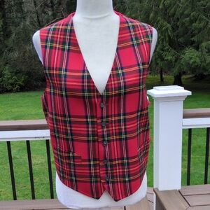Vintage Men's Tartan Plaid Vest